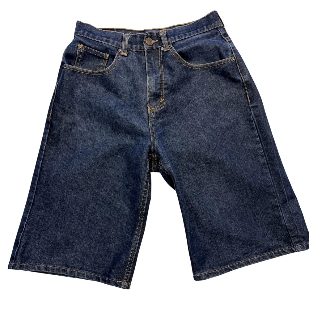 Recycled Blues Shorts Mens 30 Blue Denim Bermuda 12 Inseam Relaxed Fit Casual